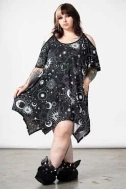 Zodiac Lounge Dress [PLUS] -Killstar Store ZODIAC SLEEP DRESS PLUS W D